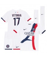 Paris Saint-Germain Vitinha #17 Venkovní dres pro děti 2024-25 Krátký Rukáv (+ trenýrky)